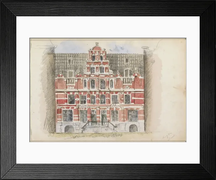 Framed Print : House Bartolotti at the Herengracht 170-172, 1862. Creator: Isaac Gosschalk Framed Print : House Bartolotti at the Herengracht 170-172, 1862. Creator: Isaac Gosschalk