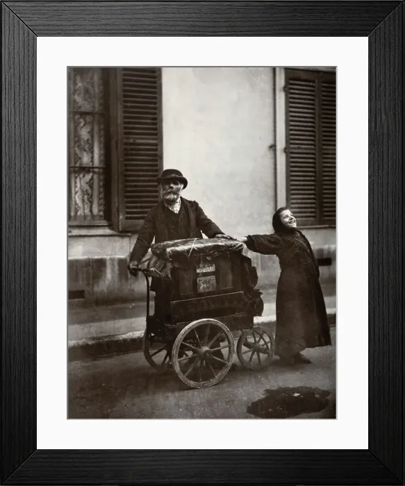 Framed Print : Street Musicians, 1898-1899, (1956). Creator: Eugene Atget Framed Print : Street Musicians, 1898-1899, (1956). Creator: Eugene Atget