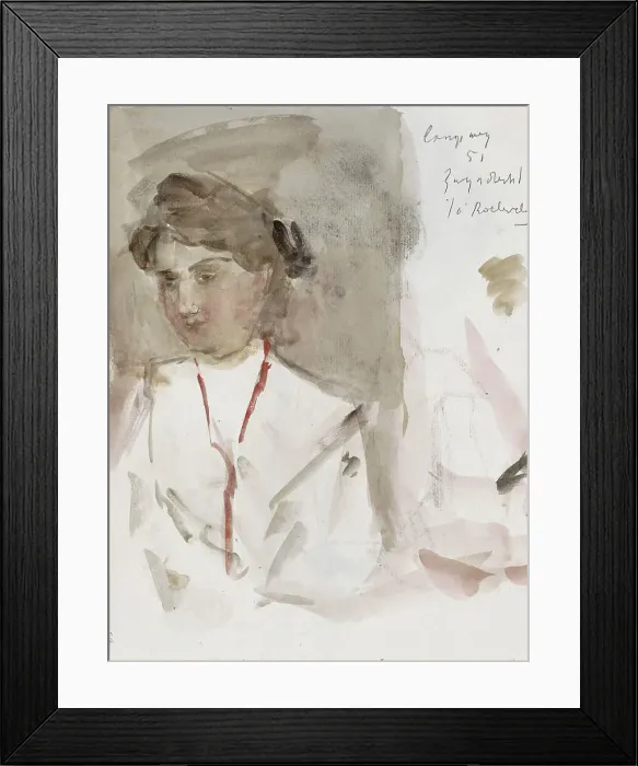 Framed Print : Woman, 1875-1934. Creator: Isaac Lazerus Israels Framed Print : Woman, 1875-1934. Creator: Isaac Lazerus Israels