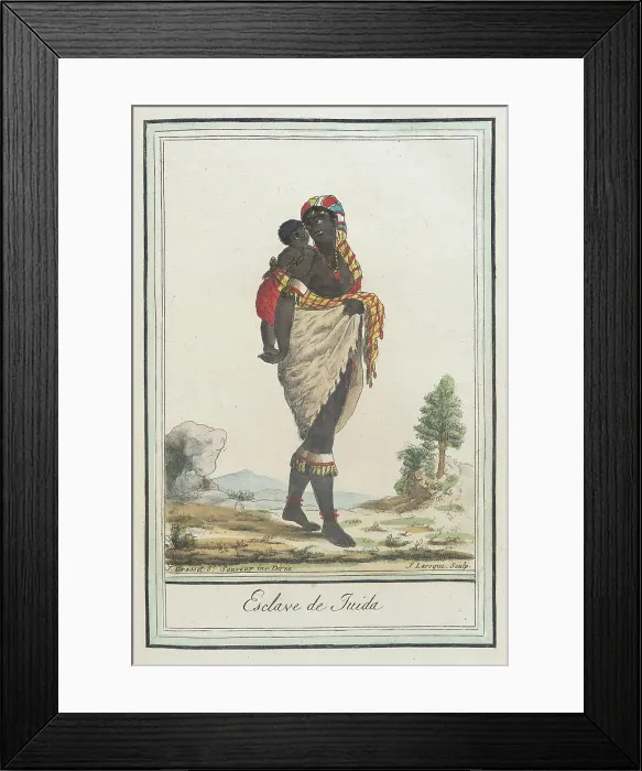 Framed Print : Costumes de Différents Pays, Esclave de Juida, c1797. Creators: Jacques Grasset de Saint-Sauveur, LF Labrousse Framed Print : Costumes de Différents Pays, Esclave de Juida, c1797. Creators: Jacques Grasset de Saint-Sauveur, LF Labrousse