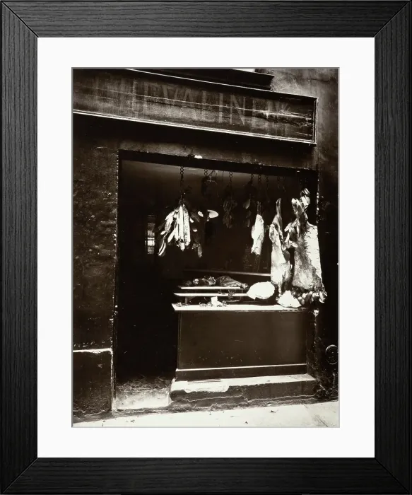 Framed Print : Boucherie, Rue Christine (image 2 of 2), 1923-24, (1956). Creator: Eugene Atget Framed Print : Boucherie, Rue Christine (image 2 of 2), 1923-24, (1956). Creator: Eugene Atget