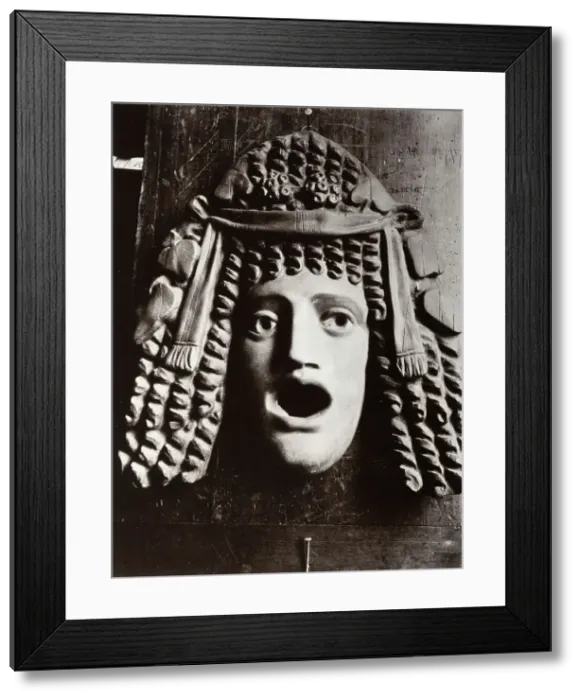 Framed Print : Masque Antique, 1923, (1956). Creator: Eugene Atget Framed Print : Masque Antique, 1923, (1956). Creator: Eugene Atget