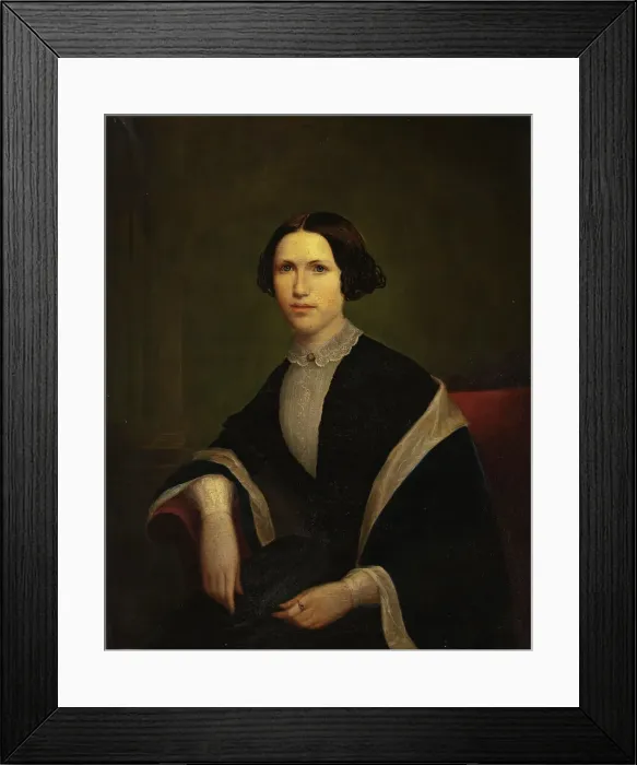 Framed Print : Portrait of Harriet Clark Ferrell, 1853. Creator: Anon Framed Print : Portrait of Harriet Clark Ferrell, 1853. Creator: Anon