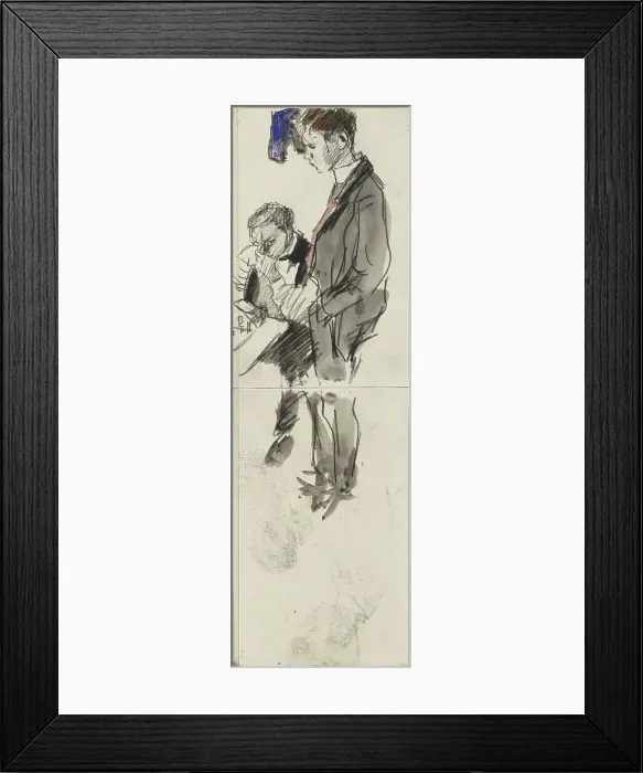 Framed Print : Standing man, possibly next to a cobbler, 1875-1934. Creator: Isaac Lazerus Israels Framed Print : Standing man, possibly next to a cobbler, 1875-1934. Creator: Isaac Lazerus Israels