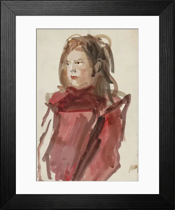 Framed Print : Portrait of an unknown woman, 1875-1934. Creator: Isaac Lazerus Israels Framed Print : Portrait of an unknown woman, 1875-1934. Creator: Isaac Lazerus Israels