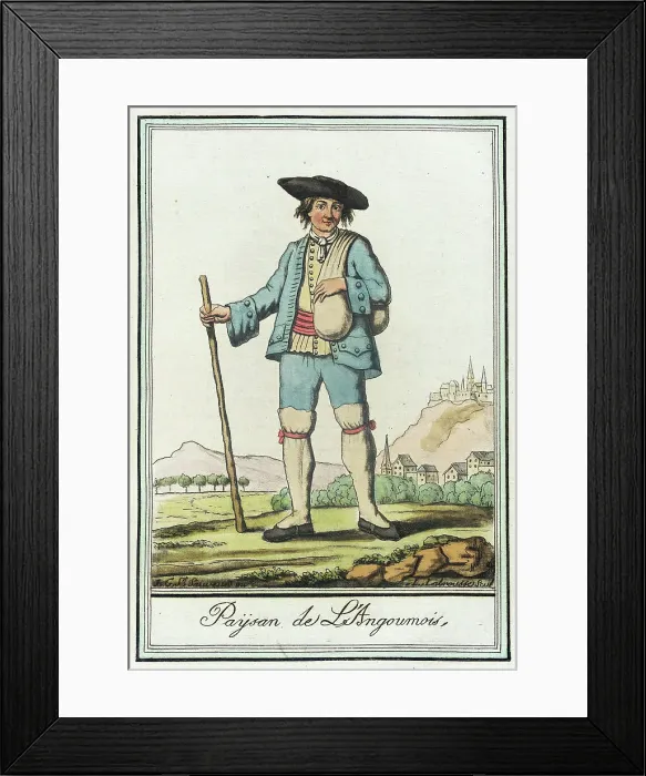 Framed Print : Costumes de Différent Pays, Paysan de L'Angoumois, c1797. Creators: Jacques Grasset de Saint-Sauveur, LF Labrousse Framed Print : Costumes de Différent Pays, Paysan de L'Angoumois, c1797. Creators: Jacques Grasset de Saint-Sauveur, LF Labrousse