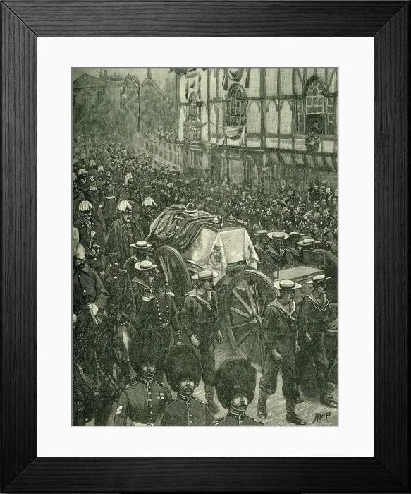 Framed Print : The Queen's Funeral: Windsor: The Last Stage, c1900. Creator: H.M.P Framed Print : The Queen's Funeral: Windsor: The Last Stage, c1900. Creator: H.M.P