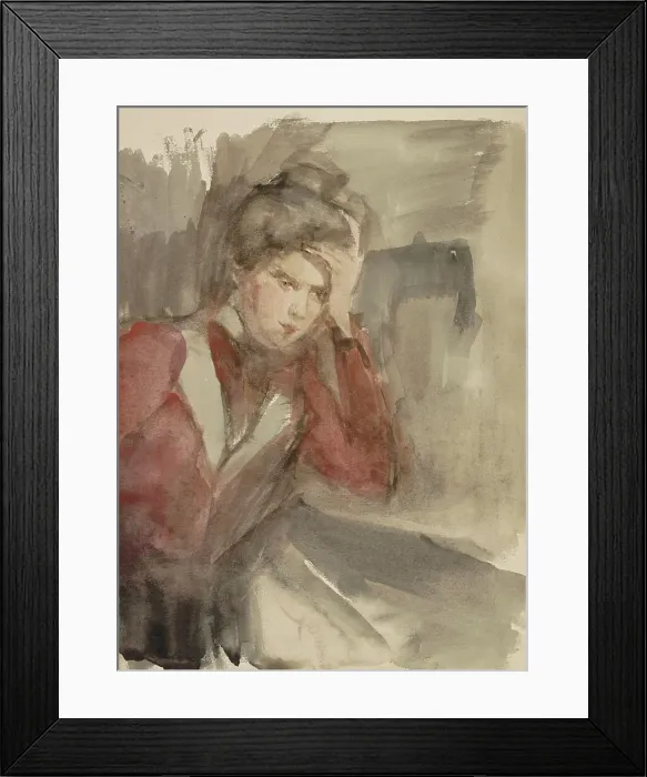 Framed Print : Portrait of an unknown young woman, c. 1890-c. 1920. Creator: Isaac Lazerus Israels Framed Print : Portrait of an unknown young woman, c. 1890-c. 1920. Creator: Isaac Lazerus Israels