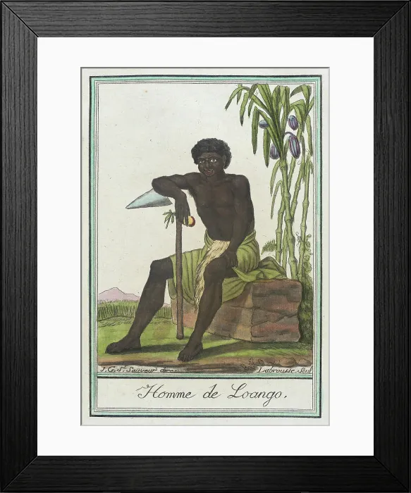 Framed Print : Costumes de Différents Pays, Homme de Loango, c1797. Creators: Jacques Grasset de Saint-Sauveur, LF Labrousse Framed Print : Costumes de Différents Pays, Homme de Loango, c1797. Creators: Jacques Grasset de Saint-Sauveur, LF Labrousse