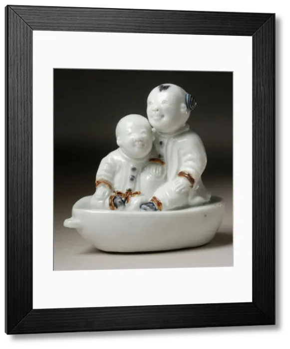 Framed Print : Rolling Toy in the Form of Two Chinese Boys (karako) in a Boat, Late 19th century. Creator: Unknown Framed Print : Rolling Toy in the Form of Two Chinese Boys (karako) in a Boat, Late 19th century. Creator: Unknown