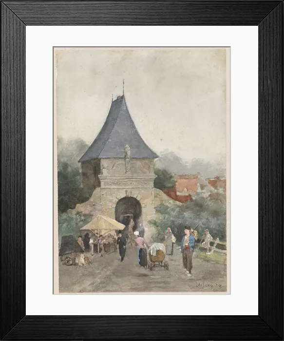 Framed Print : Veerpoort in Schoonhoven, 1884. Creator: J. de Jong Ezn Framed Print : Veerpoort in Schoonhoven, 1884. Creator: J. de Jong Ezn