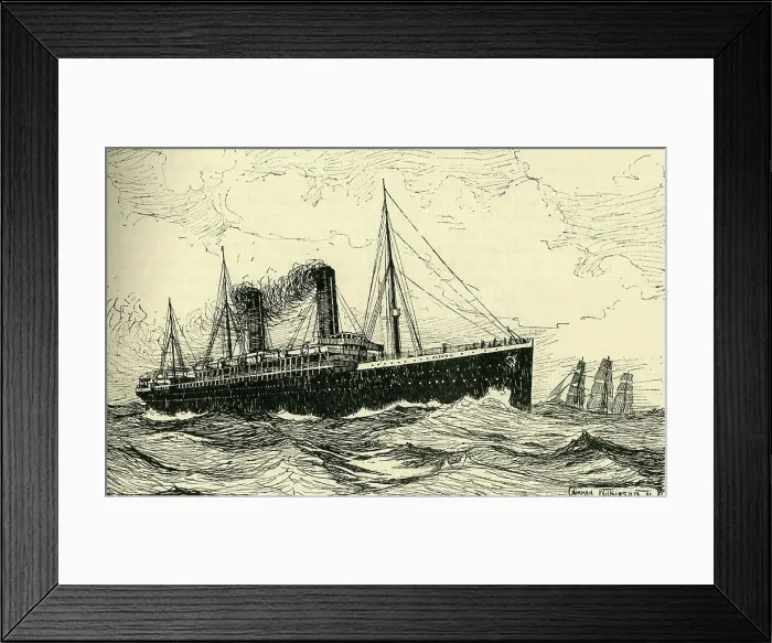 Framed Print : The R.M.S. Oceanic, 1901. Creator: Norman Wilkinson Framed Print : The R.M.S. Oceanic, 1901. Creator: Norman Wilkinson