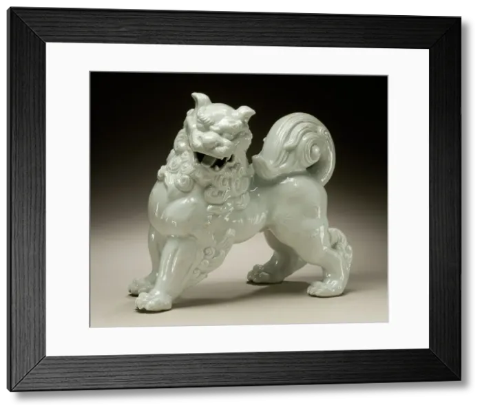 Framed Print : Standing Chinese Lion, Late 19th century. Creator: Unknown Framed Print : Standing Chinese Lion, Late 19th century. Creator: Unknown