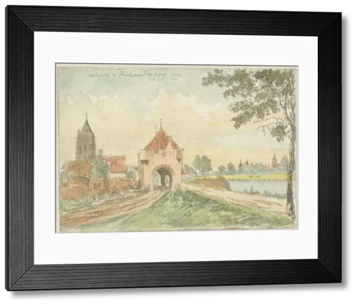 Framed Print : The Oostpoort in Heukelom, 1750. Creator: J. Molijn Framed Print : The Oostpoort in Heukelom, 1750. Creator: J. Molijn