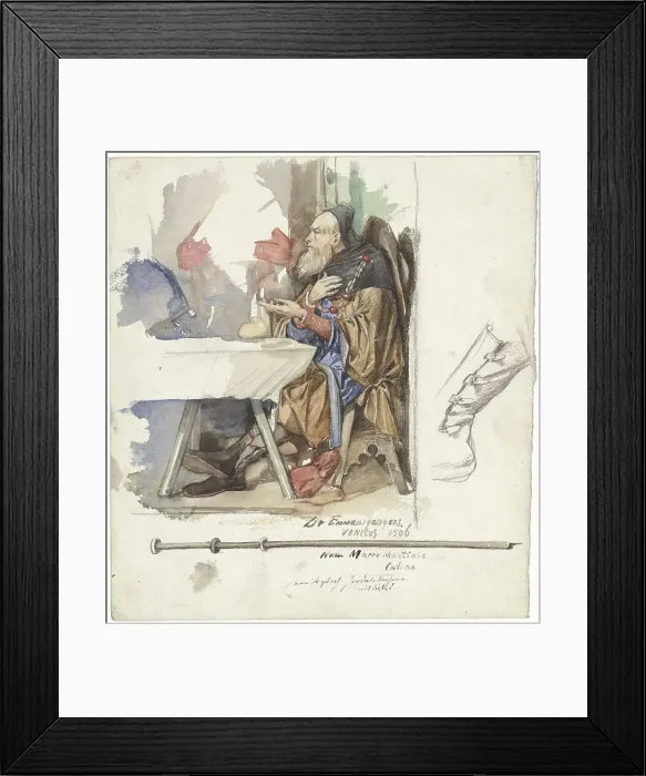 Framed Print : Detail from The Supper at Emmaus, 1865-1930. Creator: Jac van Looij Framed Print : Detail from The Supper at Emmaus, 1865-1930. Creator: Jac van Looij
