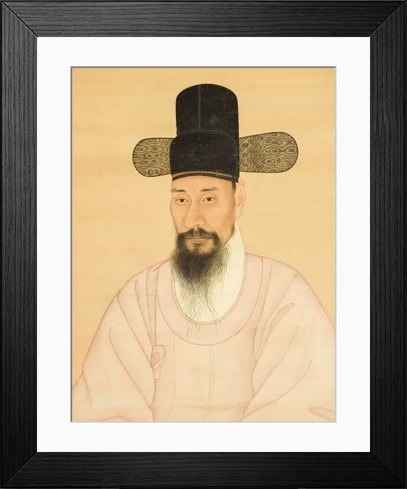 Framed Print : Portrait of a Scholar-Official in a Pink Robe (image 5 of 5), 19th century. Creator: Anon Framed Print : Portrait of a Scholar-Official in a Pink Robe (image 5 of 5), 19th century. Creator: Anon