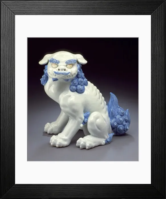 Framed Print : Seated Chinese Lion, Late 19th century. Creator: Unknown Framed Print : Seated Chinese Lion, Late 19th century. Creator: Unknown