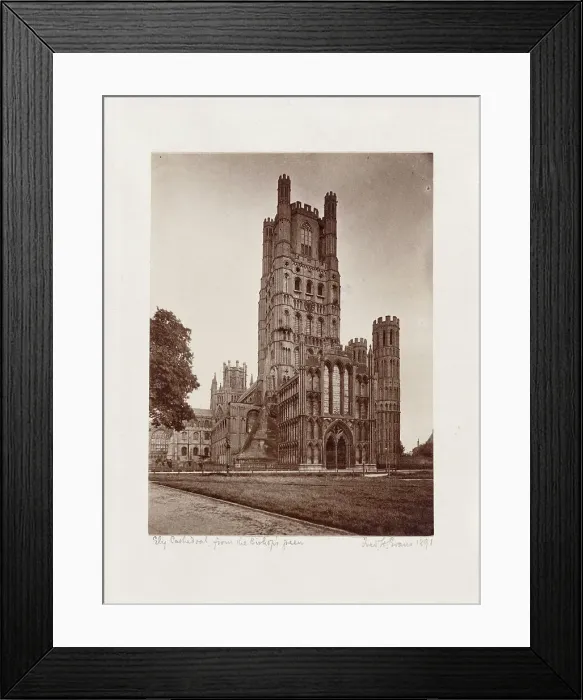 Framed Print : Ely Cathedral From Bishop's Green (image 2 of 2), Printed 1891. Creator: Frederick Henry Evans Framed Print : Ely Cathedral From Bishop's Green (image 2 of 2), Printed 1891. Creator: Frederick Henry Evans