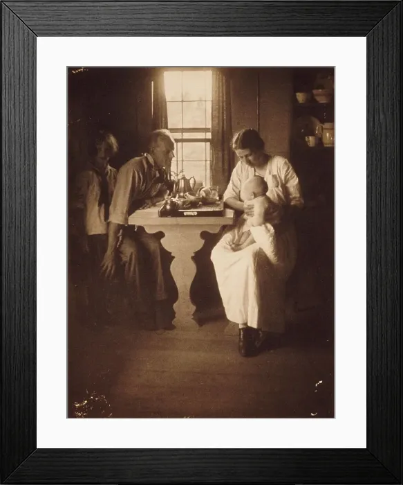 Framed Print : Family Group at a Table, c.1905. Creator: Gertrude Kasebier Framed Print : Family Group at a Table, c.1905. Creator: Gertrude Kasebier