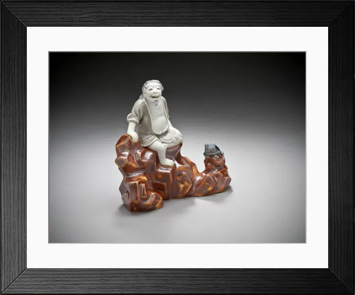 Framed Print : Okimono in the Form of the Daoist Immortal Gama and a Toad, Late 19th-early 20th century. Creator: Unknown Framed Print : Okimono in the Form of the Daoist Immortal Gama and a Toad, Late 19th-early 20th century. Creator: Unknown