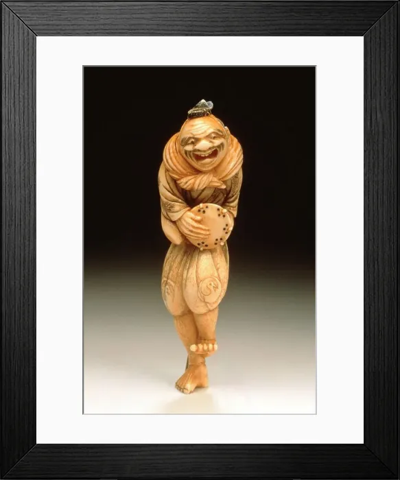 Framed Print : Manzai: Comic Actor, Mid-19th century. Creator: Unknown