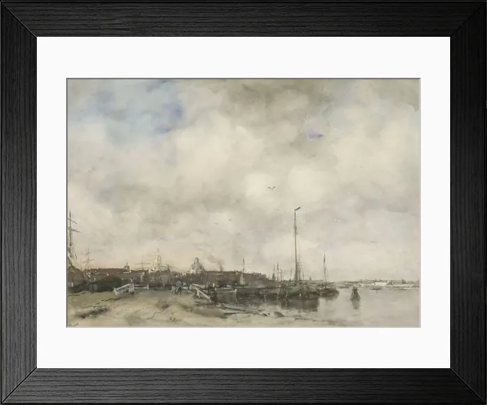Framed Print : View of a city, 1882. Creator: Jacob Henricus Maris Framed Print : View of a city, 1882. Creator: Jacob Henricus Maris