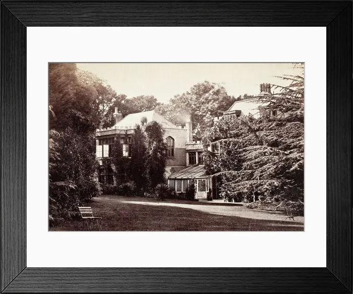 Framed Print : Lord Tennyson's Home At Freshwater, Printed 1880 circa. Creator: Henry Herschel Hay Cameron Framed Print : Lord Tennyson's Home At Freshwater, Printed 1880 circa. Creator: Henry Herschel Hay Cameron