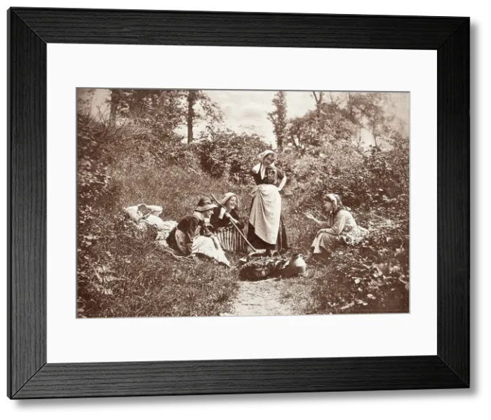 Framed Print : A Merry Tale, Printed 1889-1891. Creator: Henry Peach Robinson Framed Print : A Merry Tale, Printed 1889-1891. Creator: Henry Peach Robinson
