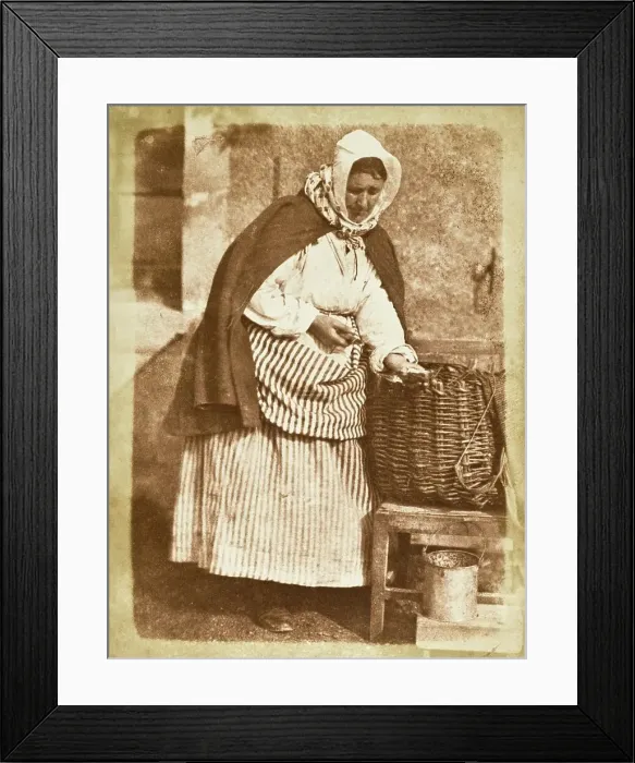 Framed Print : Aben Fishwife (Mrs. Flucker Of Newhaven, Shucking Oysters), Printed 1845. Creator: Hill & Adamson. Aben Fishwife (Mrs. Flucker Of Newhaven, Shucking Oysters), Printed 1845. Creator: Hill & Adamson Framed Print : Aben Fishwife (Mrs. Flucker Of Newhaven, Shucking Oysters), Printed 1845. Creator: Hill & Adamson. Aben Fishwife (Mrs. Flucker Of Newhaven, Shucking Oysters), Printed 1845. Creator: Hill & Adamson