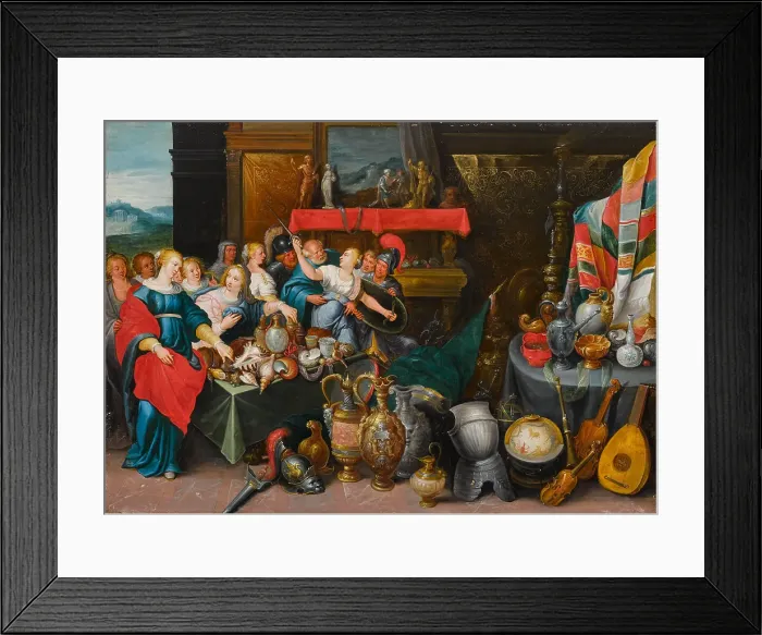 Framed Print : Achilles Discovered by Ulysses Among the Daughters of Lycomedes. Creator: Baellieur, Cornelis de, the Elder (1607-1671) Framed Print : Achilles Discovered by Ulysses Among the Daughters of Lycomedes. Creator: Baellieur, Cornelis de, the Elder (1607-1671)