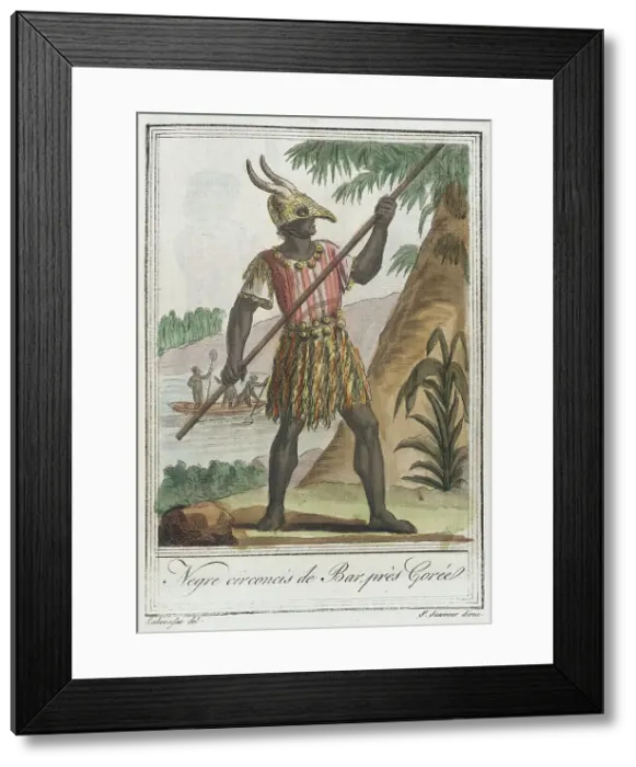 Framed Print : Costumes de Différents Pays, Negre Circoncis de Bar, Près Gorée, c1797. Creators: Jacques Grasset de Saint-Sauveur, LF Labrousse Framed Print : Costumes de Différents Pays, Negre Circoncis de Bar, Près Gorée, c1797. Creators: Jacques Grasset de Saint-Sauveur, LF Labrousse