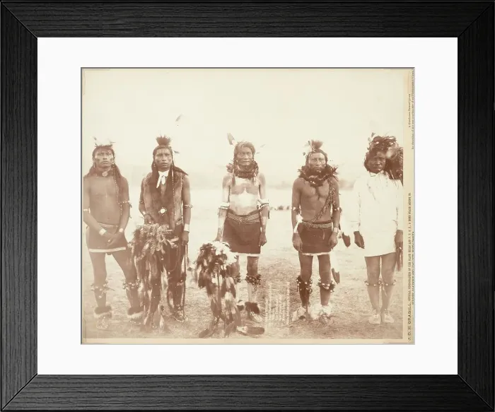 Framed Print : Sioux Group, 1880s. Creator: John C. H. Grabill Framed Print : Sioux Group, 1880s. Creator: John C. H. Grabill