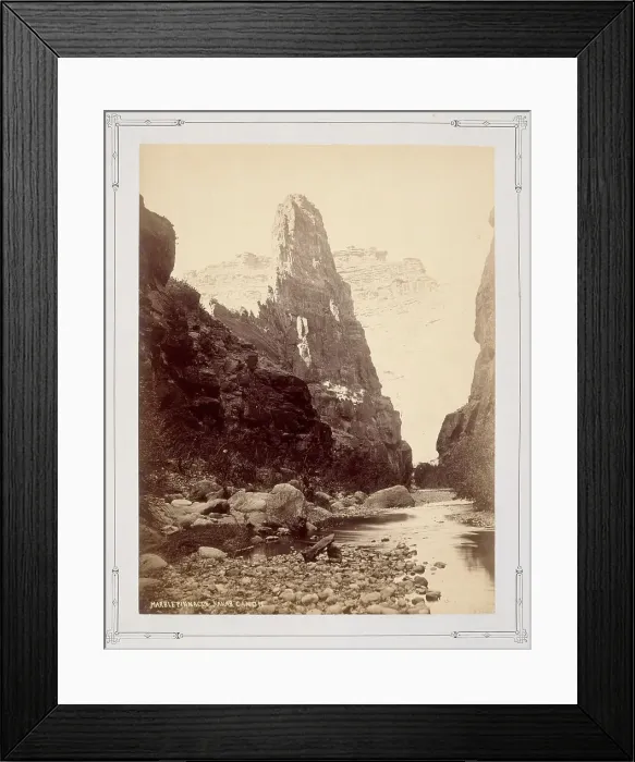 Framed Print : Marble Pinnacle, Kanab Canon, 1870s. Creator: John Karl Hillers Framed Print : Marble Pinnacle, Kanab Canon, 1870s. Creator: John Karl Hillers