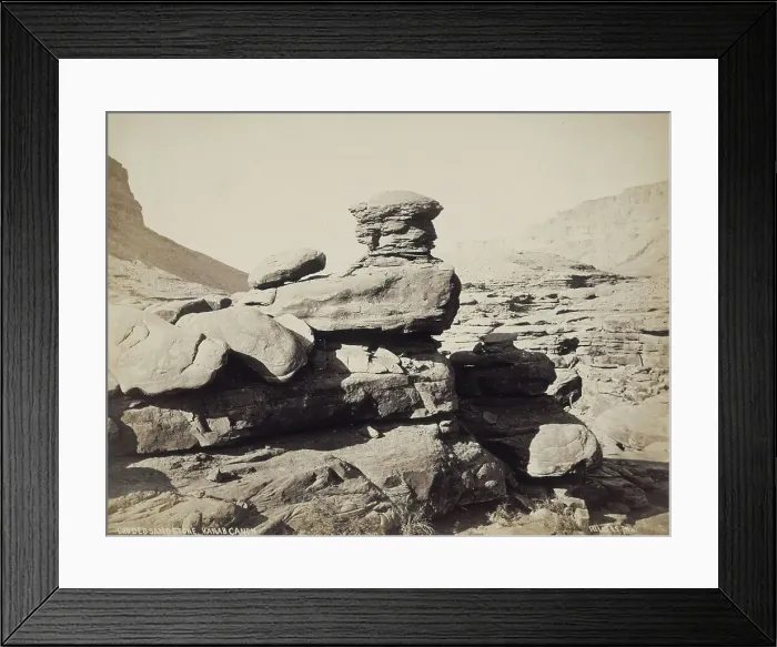Framed Print : Eroded Sandstone, Kanab Canon, 1870s. Creator: John Karl Hillers Framed Print : Eroded Sandstone, Kanab Canon, 1870s. Creator: John Karl Hillers