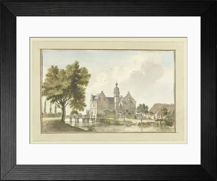 Framed Print : The Huis Den Ham, on the Niers in Germany, 1746. Creator: Jan de Beyer Framed Print : The Huis Den Ham, on the Niers in Germany, 1746. Creator: Jan de Beyer