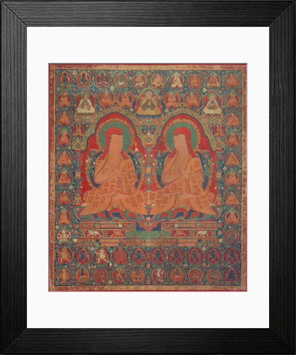 Framed Print : Kunga Wangcuk (1424-1478) and Sonam Senge (1429-1489), The Fourth and... between 1475 and 1500. Creator: Anon Framed Print : Kunga Wangcuk (1424-1478) and Sonam Senge (1429-1489), The Fourth and... between 1475 and 1500. Creator: Anon