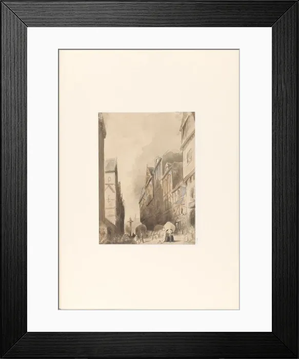 Framed Print : View in a foreign city, 1880. Creator: Jan Diederikus Kruseman Framed Print : View in a foreign city, 1880. Creator: Jan Diederikus Kruseman