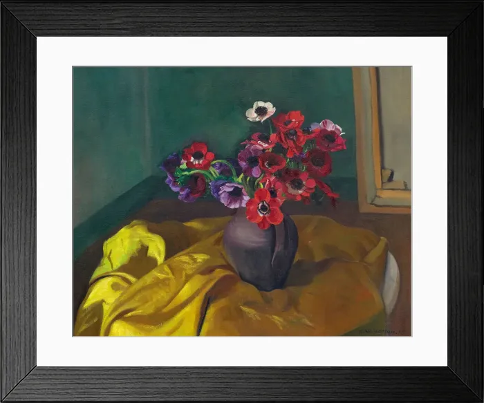 Framed Print : Anemones, 1915. Creator: Vallotton, Felix Edouard (1865-1925) Framed Print : Anemones, 1915. Creator: Vallotton, Felix Edouard (1865-1925)