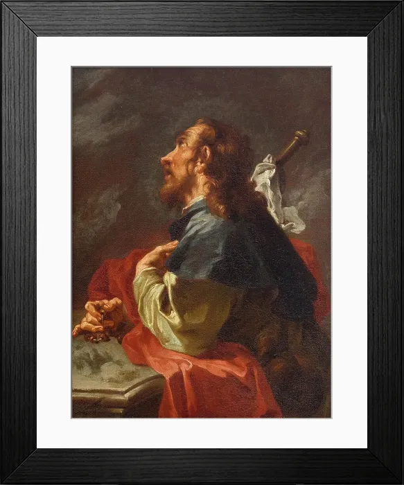Framed Print : Apostle Saint James the Great. Creator: Pittoni, Giovan Battista (1687-1767) Framed Print : Apostle Saint James the Great. Creator: Pittoni, Giovan Battista (1687-1767)