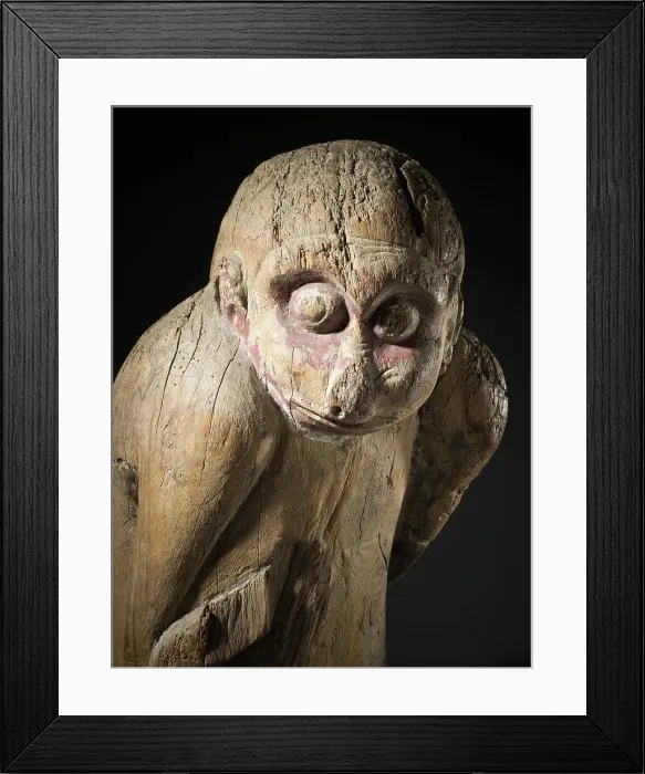 Framed Print : Pair of Sacred Monkeys (image 3 of 7), 12th century. Creator: Unknown Framed Print : Pair of Sacred Monkeys (image 3 of 7), 12th century. Creator: Unknown