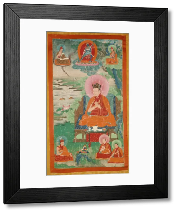 Framed Print : The Fifth Karmapa, Dezhin Shegpa (1384-1415), c18th century. Creator: Anon Framed Print : The Fifth Karmapa, Dezhin Shegpa (1384-1415), c18th century. Creator: Anon