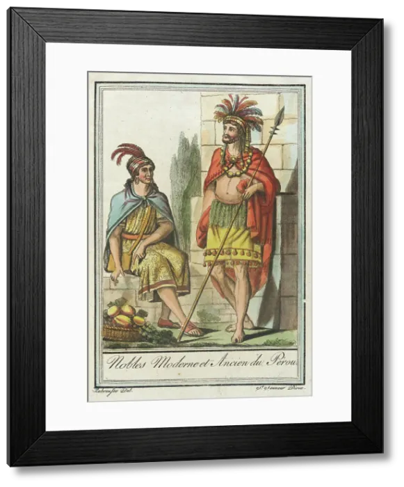 Framed Print : Costumes de Différents Pays, Nobles Moderne et Ancien du Pérou, c1797. Creators: Jacques Grasset de Saint-Sauveur, LF Labrousse Framed Print : Costumes de Différents Pays, Nobles Moderne et Ancien du Pérou, c1797. Creators: Jacques Grasset de Saint-Sauveur, LF Labrousse