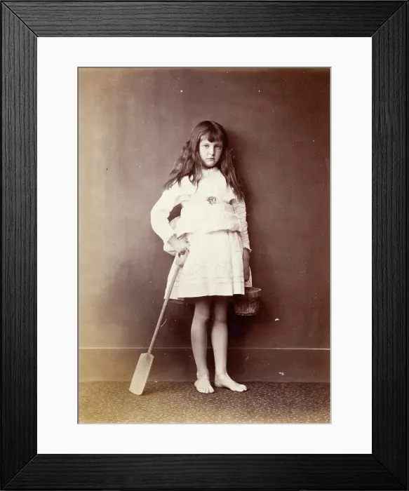 Framed Print : Xie Kitchin with Bucket and Spade, Taken in 1873. Creator: Lewis Carroll. Xie Kitchin with Bucket and Spade, Taken in 1873. Creator: Lewis Carroll Framed Print : Xie Kitchin with Bucket and Spade, Taken in 1873. Creator: Lewis Carroll. Xie Kitchin with Bucket and Spade, Taken in 1873. Creator: Lewis Carroll