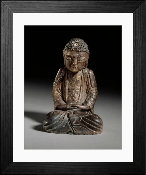 Framed Print : Seated Buddha, 13th-14th century. Creator: Unknown Framed Print : Seated Buddha, 13th-14th century. Creator: Unknown