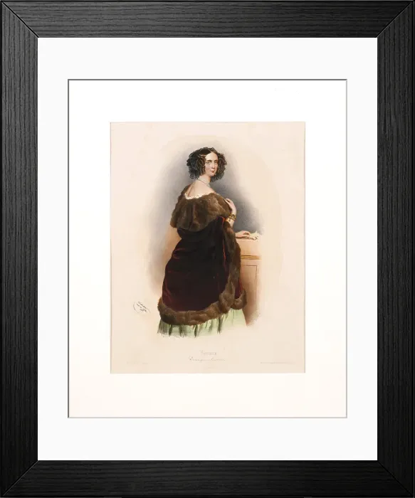 Framed Print : Archduchess Sophie of Austria, Princess of Bavaria (1805-1872), 1850. Creator: Kriehuber, Josef (1800-1876) Framed Print : Archduchess Sophie of Austria, Princess of Bavaria (1805-1872), 1850. Creator: Kriehuber, Josef (1800-1876)