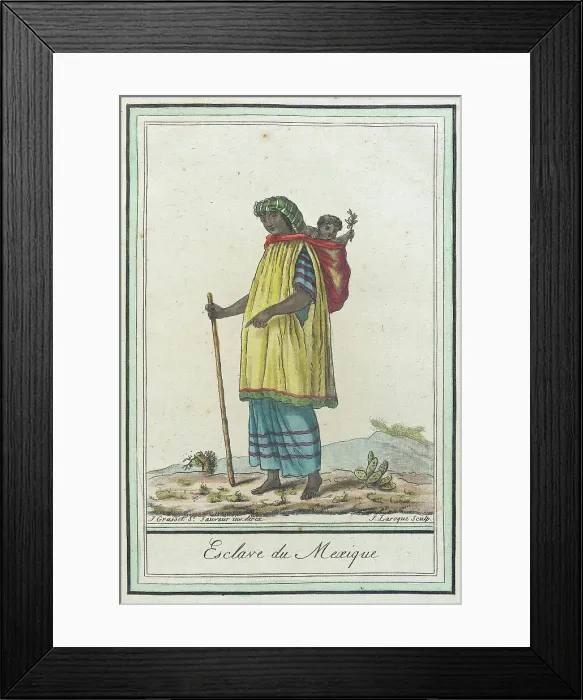 Framed Print : Costumes de Différents Pays, Esclave du Mexique, c1797. Creators: Jacques Grasset de Saint-Sauveur, LF Labrousse Framed Print : Costumes de Différents Pays, Esclave du Mexique, c1797. Creators: Jacques Grasset de Saint-Sauveur, LF Labrousse