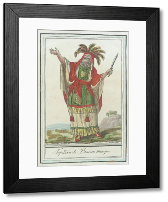 Framed Print : Costumes de Différents Pays, Topilzin de l'Acien Mexique, c1797. Creators: Jacques Grasset de Saint-Sauveur, LF Labrousse Framed Print : Costumes de Différents Pays, Topilzin de l'Acien Mexique, c1797. Creators: Jacques Grasset de Saint-Sauveur, LF Labrousse
