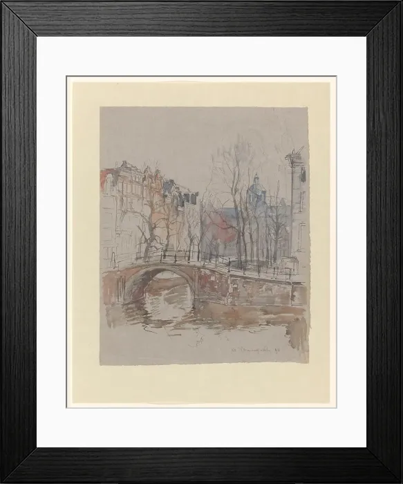 Framed Print : The Warmoesgracht, 1894. Creator: Jan Hoynck van Papendrecht Framed Print : The Warmoesgracht, 1894. Creator: Jan Hoynck van Papendrecht