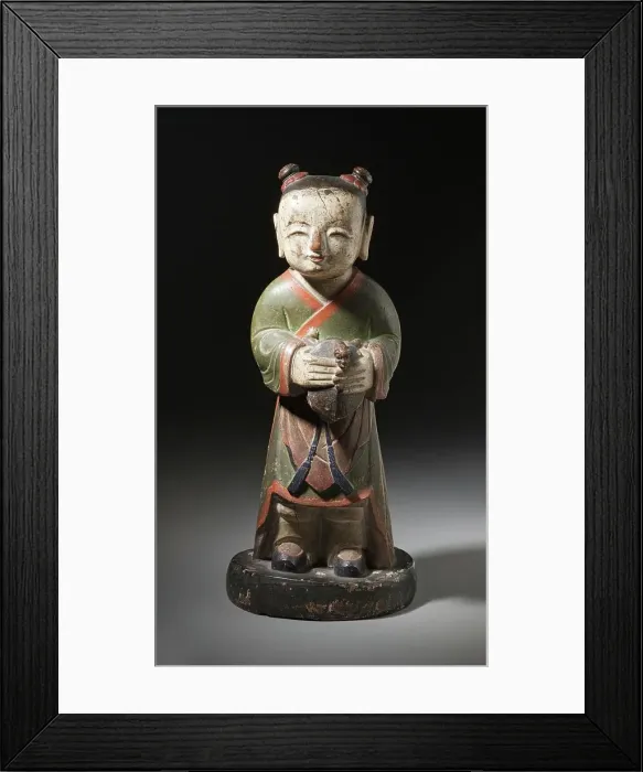 Framed Print : Altar Attendant (Tongja) Holding a Turtle (image 1 of 4), 18th century. Creator: Unknown Framed Print : Altar Attendant (Tongja) Holding a Turtle (image 1 of 4), 18th century. Creator: Unknown