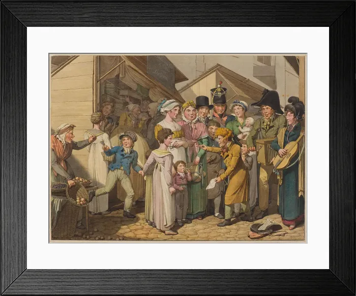 Framed Print : At the fair. Scenes of life during the Biedermeier period. Creator: Opiz, Georg Emanuel (1775-1841) Framed Print : At the fair. Scenes of life during the Biedermeier period. Creator: Opiz, Georg Emanuel (1775-1841)